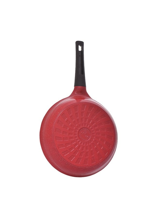 جلوري طقم مقالي جرانيت غير لاصق لوكس 3ق (20-24-28) – احمر - Image 2